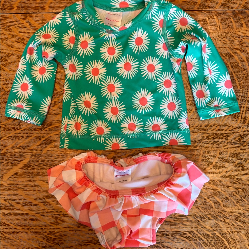 Hanna Andersson EUC infant rash guard swim suit 3-6 months 60 cm
